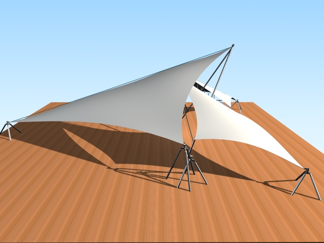 Tensile fabric structure 3d model download — 3D model download