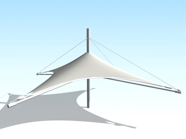 Fabric tensile structure architecture 3d model download — 3D model download
