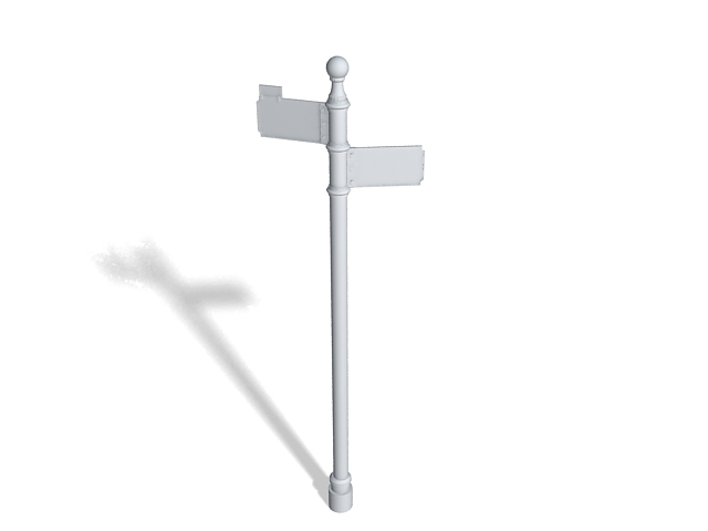 Guideboard and pole 3d model download — 3D model download