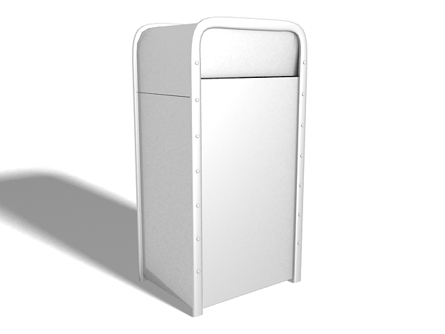 Steel recycling bin 3d model download — 3D model download