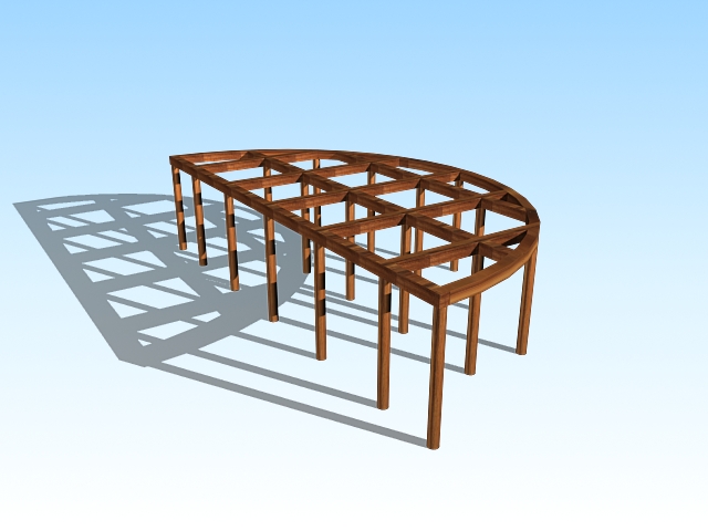 Half circle pergola 3d model download — 3D model download