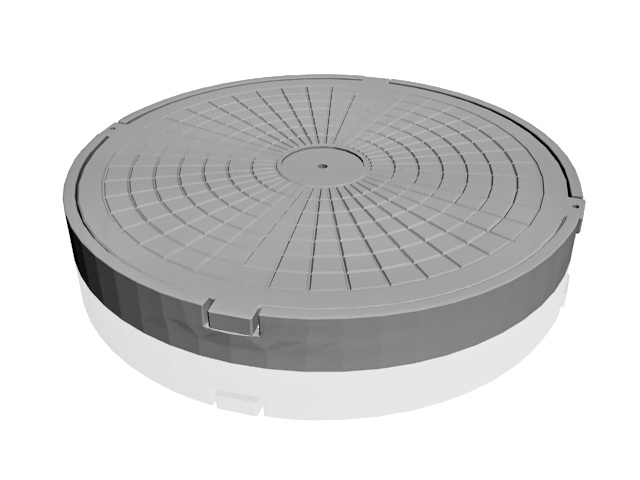 Round manhole cover 3d model download — 3D model download