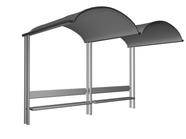 Bus stop shelter 3d model download — 3D model download