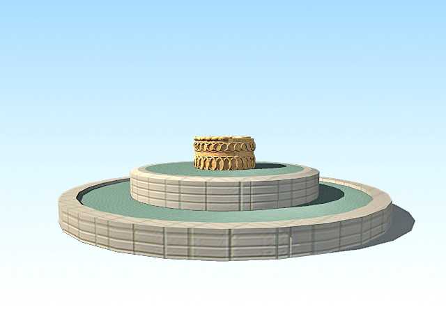 Circular fountain ring 3d model download — 3D model download