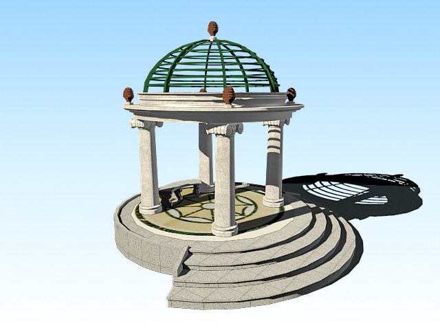 Italian gazebo architecture 3d model download — 3D model download