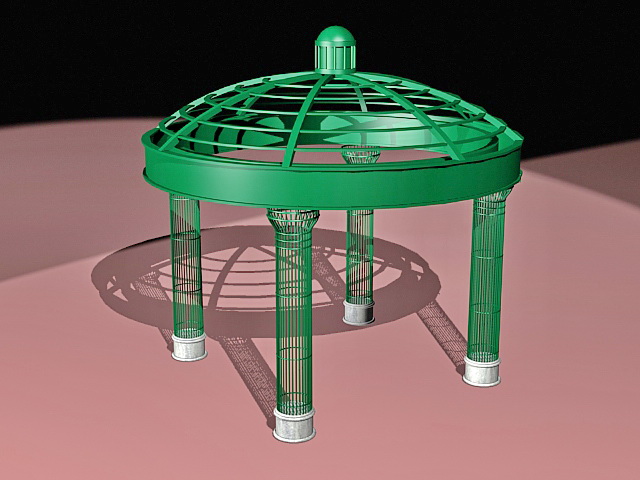Round metal gazebo 3d model download — 3D model download