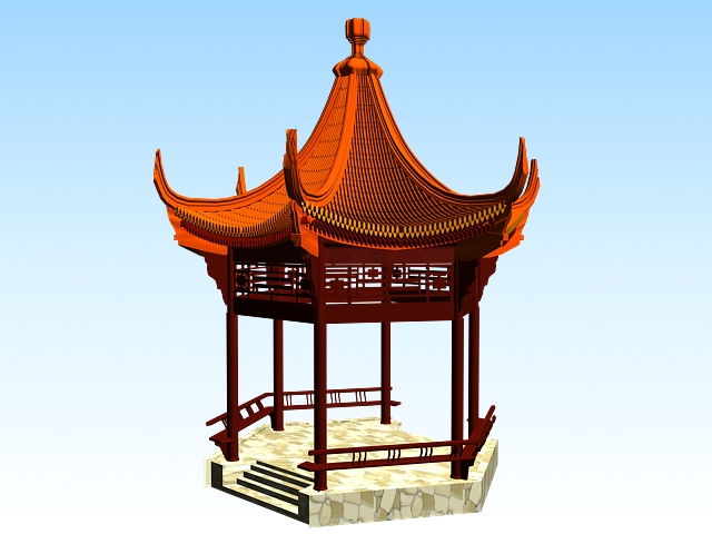 Chinese garden pavilion 3d model download — 3D model download