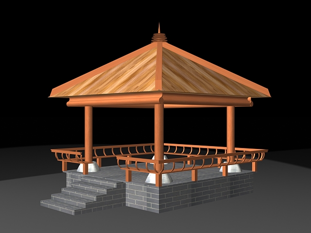 Rustic pavilion 3d model download — 3D model download