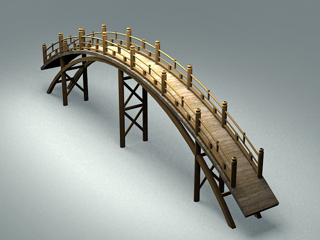 Japanese garden bridge 3d model download — 3D model download