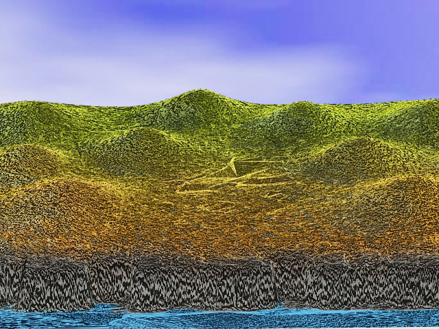 Hills cliffs terrain 3d model download — 3D model download