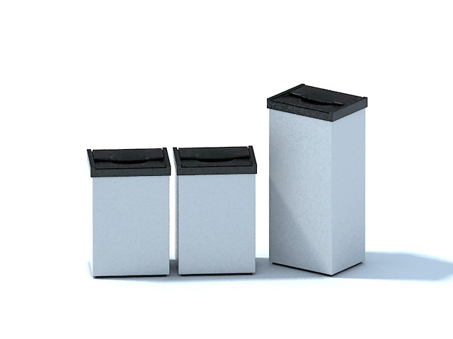 Indoor trash cans 3d model download — 3D model download