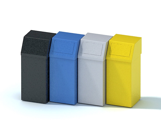 Recycle bin trash can 3d model download — 3D model download