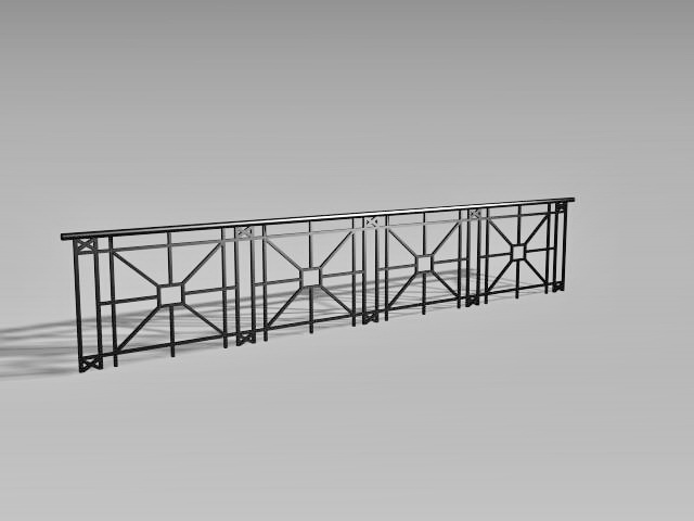 Pedestrian guardrail 3d model download — 3D model download