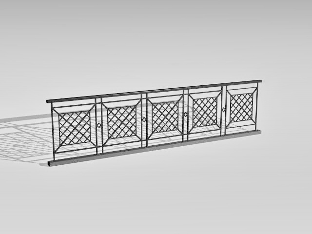 Pedestrian safety railing 3d model download — 3D model download