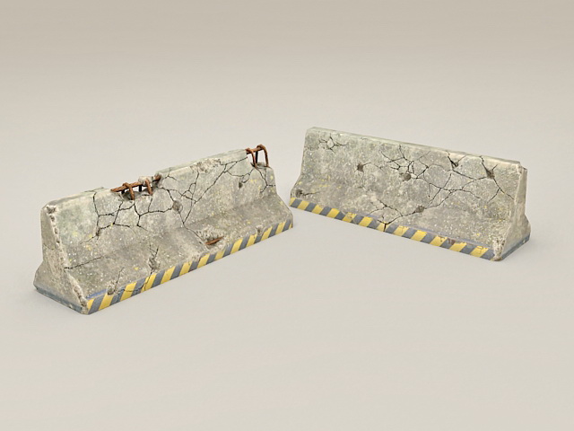 Concrete Roadblock 3d model download — 3D model download