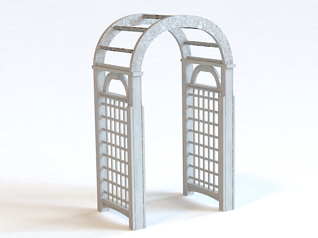 Arched Garden Trellis Arch 3d model download — 3D model download