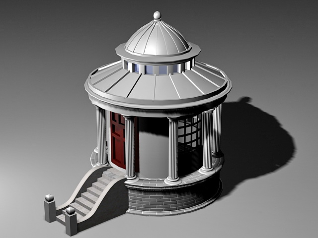 Small Backyard Pavilion 3d model download — 3D model download