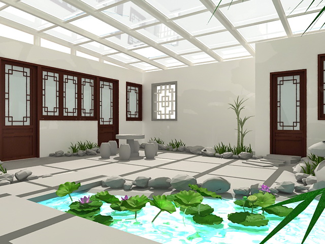 Small Roof Garden Ideas 3d model download — 3D model download