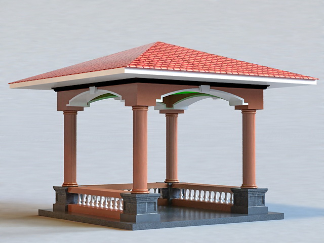 Square Pavilion 3d model download — 3D model download