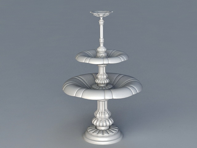 3 Tier Outdoor Water Fountain 3d model download — 3D model download
