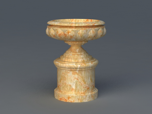 Stone Flower Pot 3d model download — 3D model download