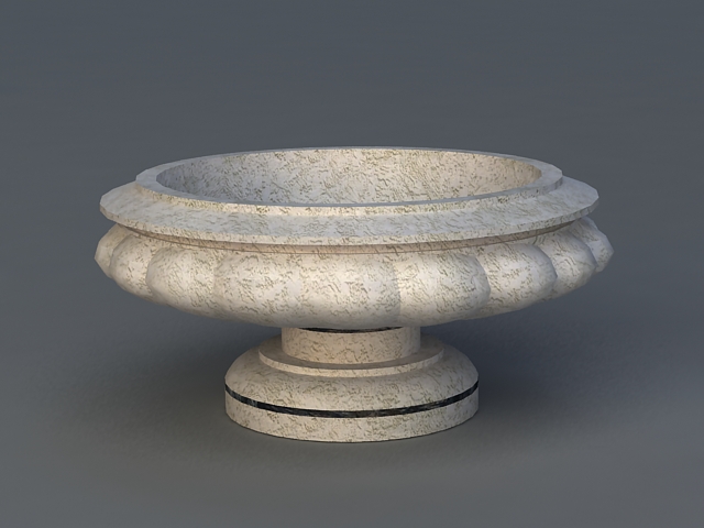 Stone Garden Flower Pot 3d model download — 3D model download