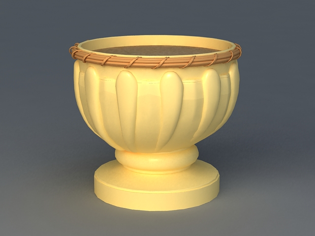 Outdoor Flower Pot Urn 3d model download — 3D model download