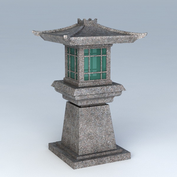 Chinese Garden Lantern 3d model download — 3D model download