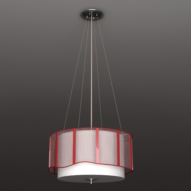 Drum Pendant Lighting Fixture 3d model download — 3D model download