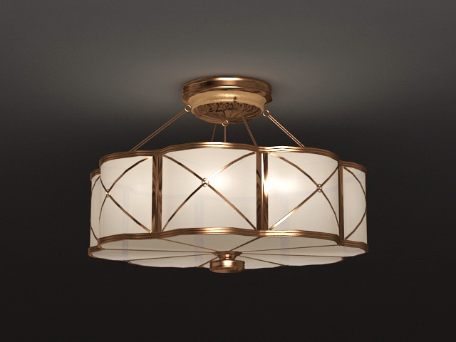 Chinese Style Ceiling Lamp 3d model download — 3D model download