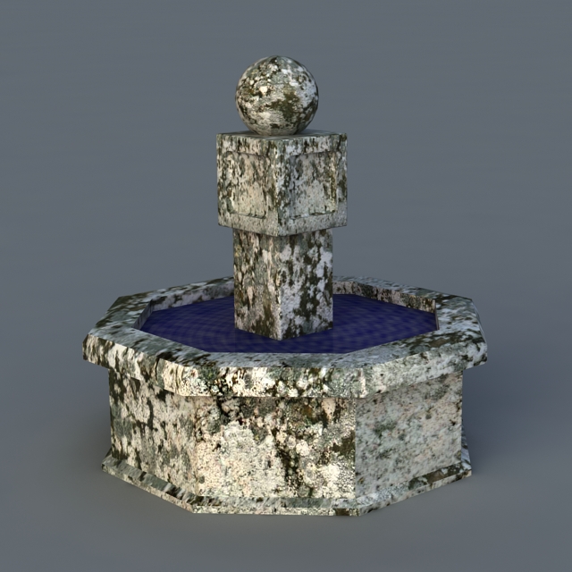 Vintage Fountain 3d model download — 3D model download