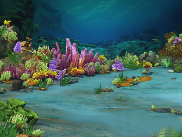 Underwater Ocean Scene 3d model download — 3D model download
