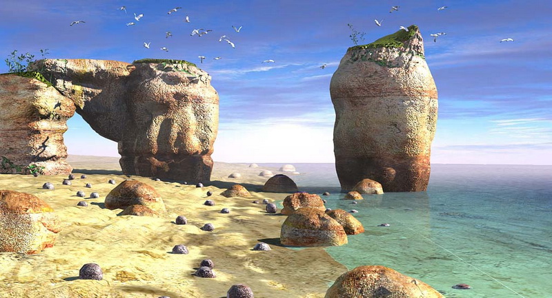 Ocean Beach Headlands 3d model download — 3D model download