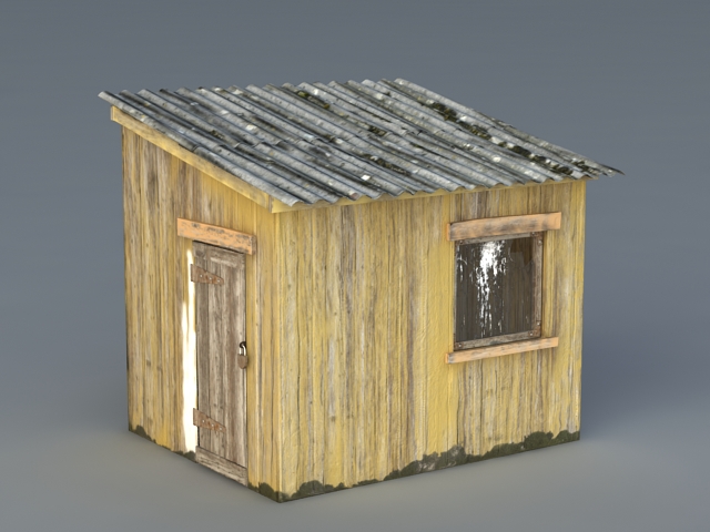 Old Wood Shed 3d model download — 3D model download