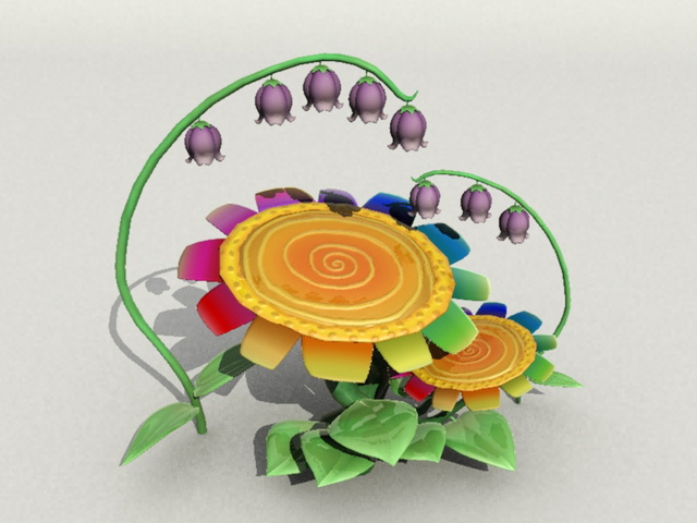Cartoon Sunflower 3d model download — 3D model download