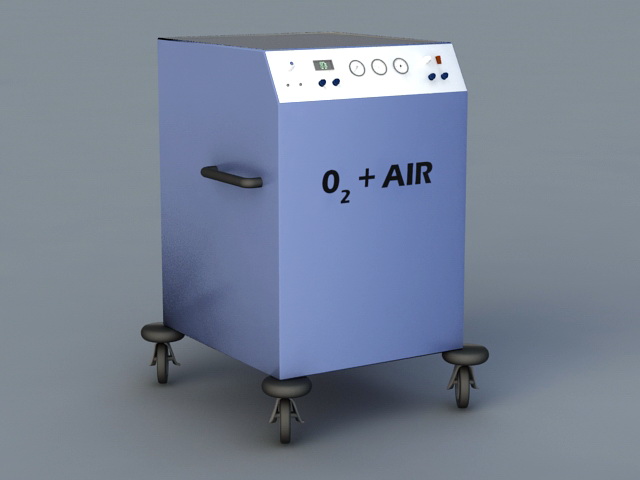 Medical Oxygen Equipment 3d model download — 3D model download