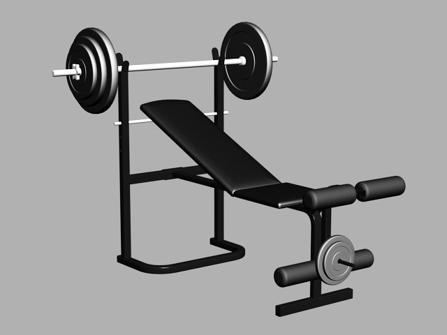 Gym Weight Bench 3d model download — 3D model download