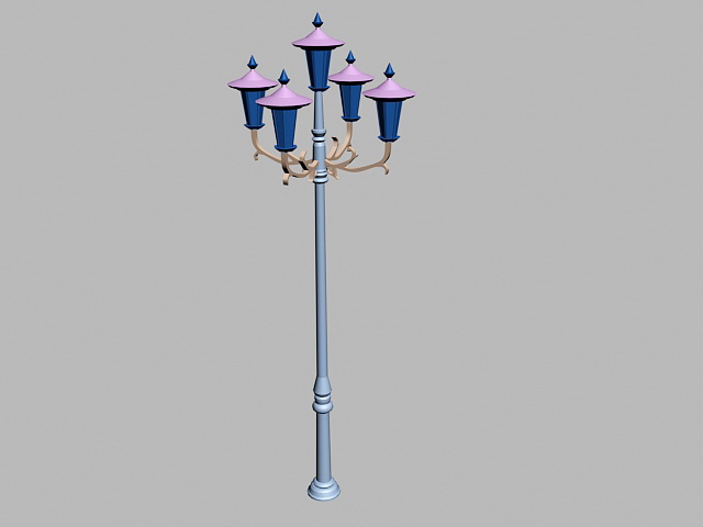 Old Fashioned Street Lamp 3d model download — 3D model download