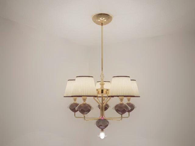 Classic Style Chandelier 3d model download — 3D model download