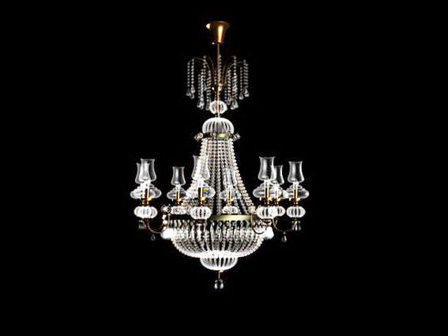 Contemporary Crystal Chandelier 3d model download — 3D model download