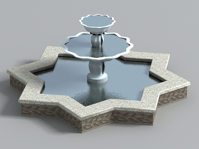 Gardens Star Fountain 3d model download — 3D model download
