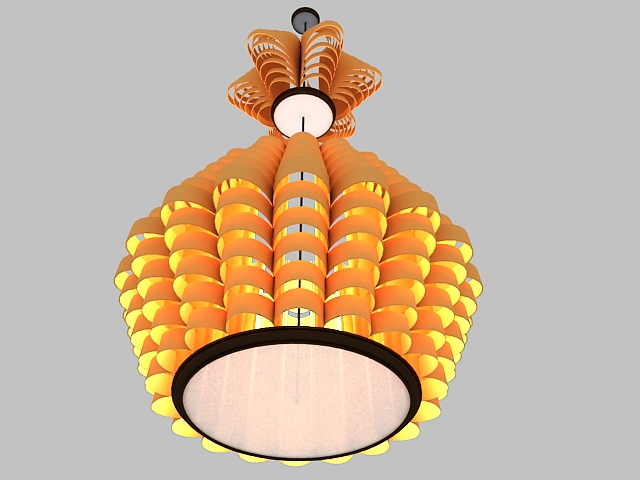 Chinese Pendant Light Fixture 3d model download — 3D model download