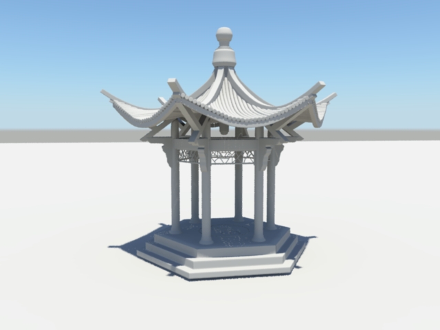 Asian Pavilion 3d model download — 3D model download