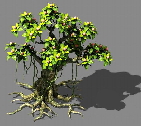 Big Cartoon Tree 3d model download — 3D model download