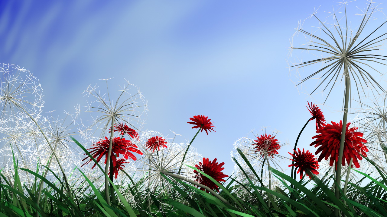 Dandelion Plant Flowers 3d model download — 3D model download
