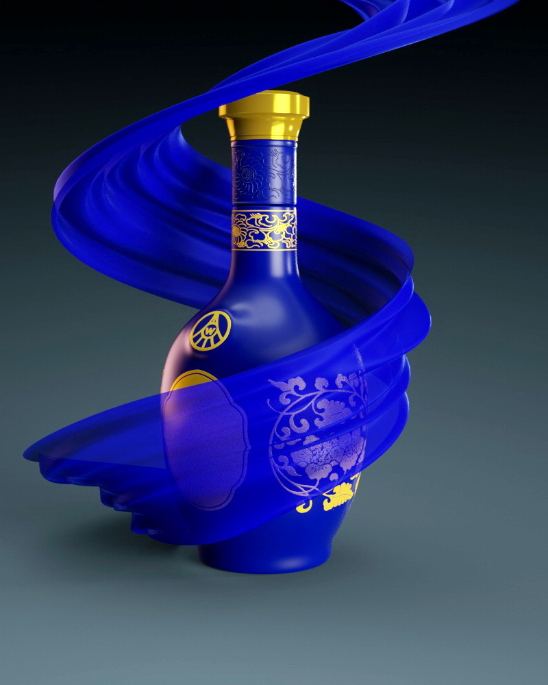 Chinese Liquor Bottle 3d model download — 3D model download