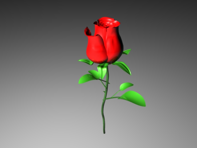Red Roses Flower 3d model download — 3D model download