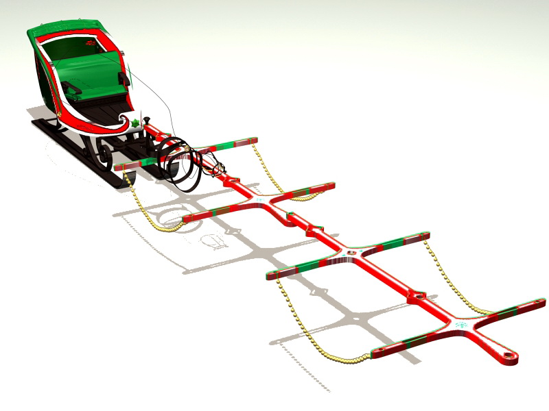Santa Sleigh 3d model download — 3D model download