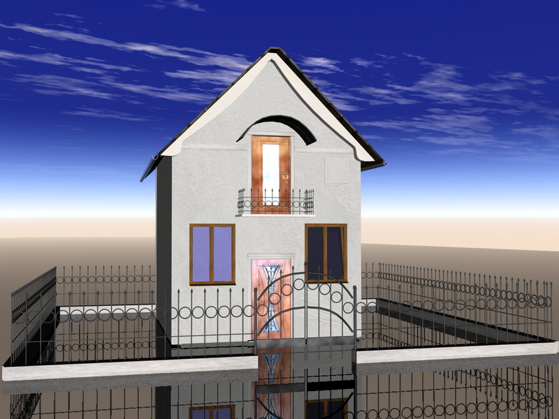 Small Brick Cottage 3d model download — 3D model download