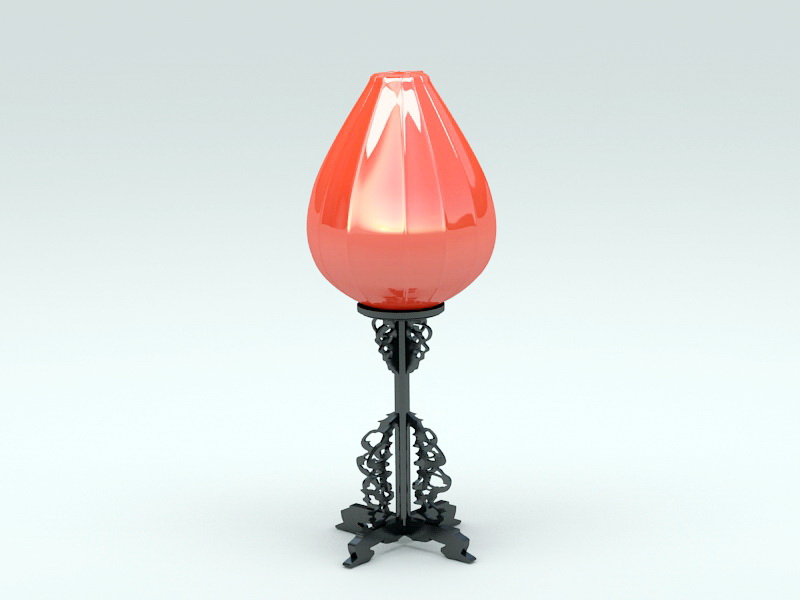 Chinese Style Table Lamp 3d model download — 3D model download